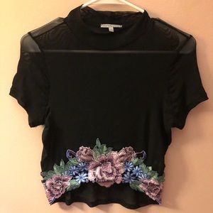 Black crop top